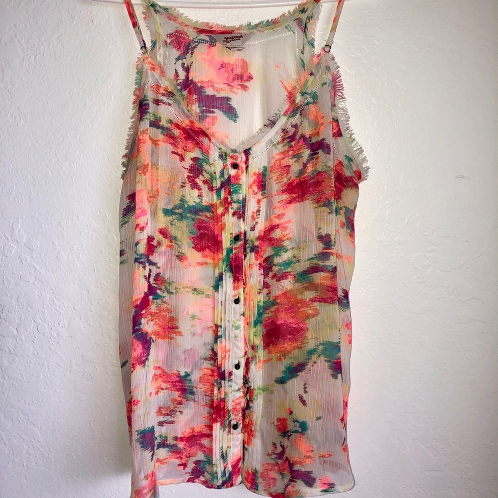 Sheer Colorful Tank - Picture 2 of 5